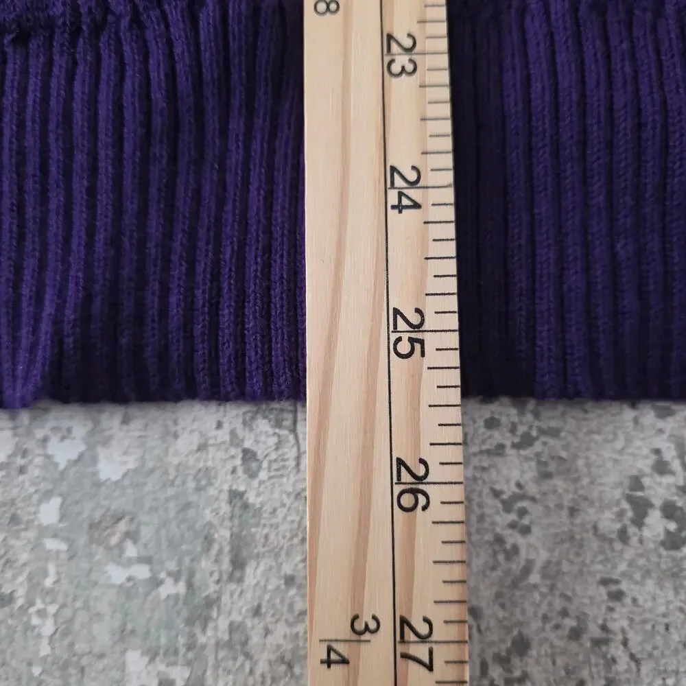 St. John's Bay Purple Cable Knit Turtleneck Sweater Women's Size XXL